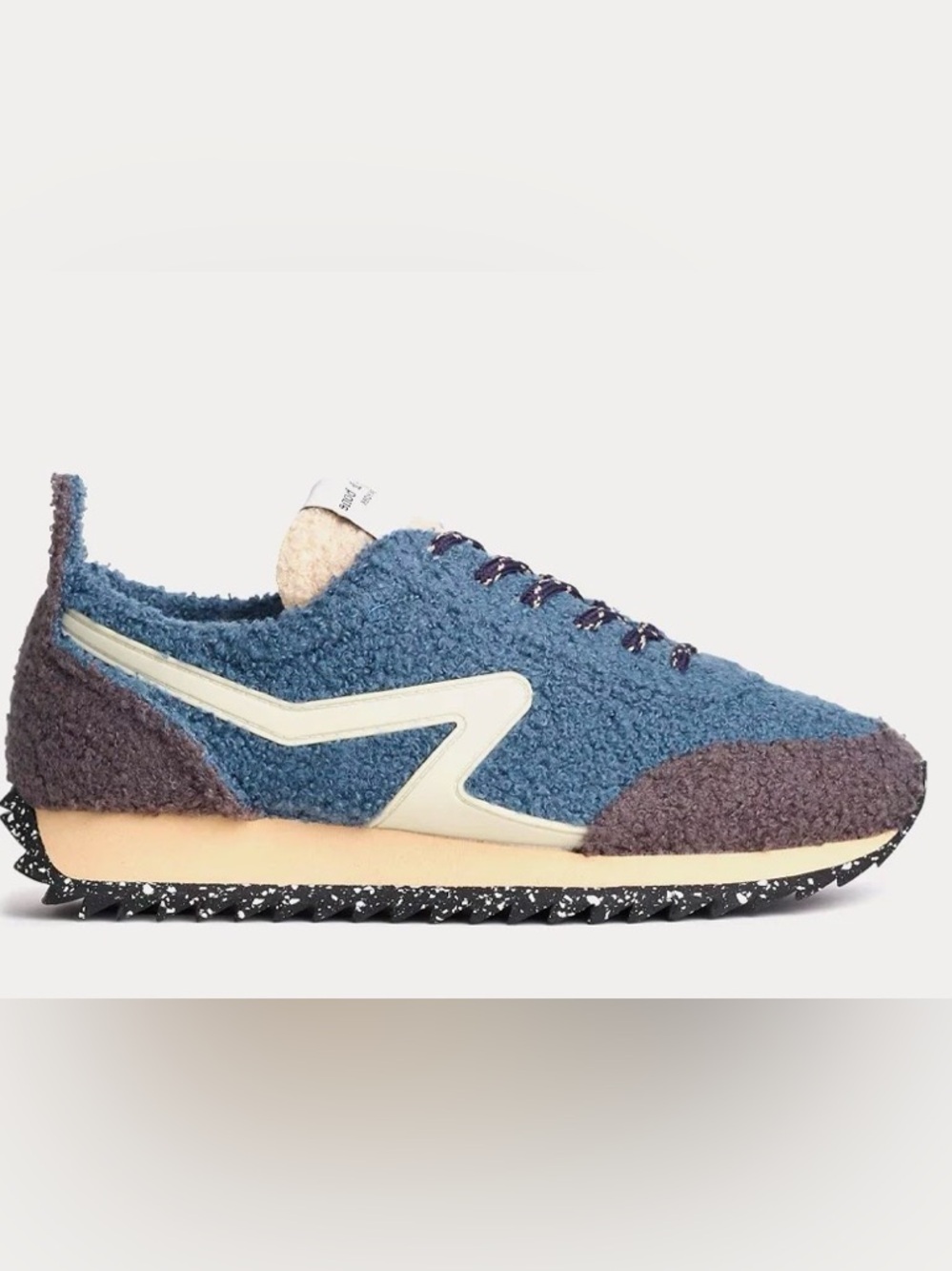 Rag and Bone Retro Runner Eiffel Blue Sherpa Low Top Sneakers